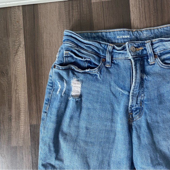 Old Navy Blue Ankle Cropped Jeans Relaxed Fit - Picture 6 of 9